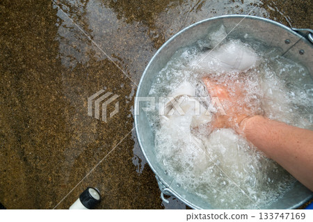 Hand wash your work clothes Hand wash your work clothes 133747169