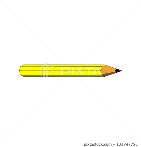 Pencil School, Office and Art Supplies Vector Illustration on White Background. 133747756
