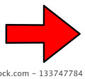 一個簡單的向右指向的紅色箭頭 133747784