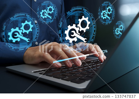 System maintenance solutions. Automated security patching and updates. Regular IT system maintenance. 133747837