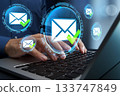 Secure email security system. Spam message filtering and threat detection. Encryption and zero trust architecture. 133747849