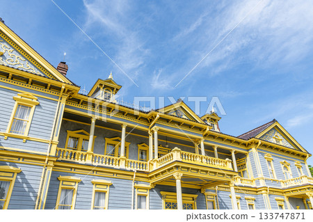 北海道函館市元町原函館區公會堂，是當地熱門旅遊景點。 133747871