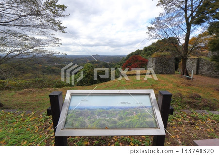 從岡城西之丸城內中川多美寢宮遺址眺望阿蘇地區(大分縣竹田市) 從岡城西之丸城內中川多美寢宮遺址眺望阿蘇地區(大分縣竹田市) 133748320