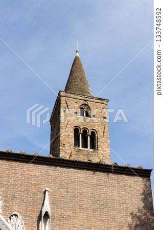 Tower of the Basilica di San Giovanni Evangelista, Ravenna. Italy 133748592