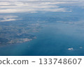 View from the plane of Costanza lake, Zurich, Swissland 133748607