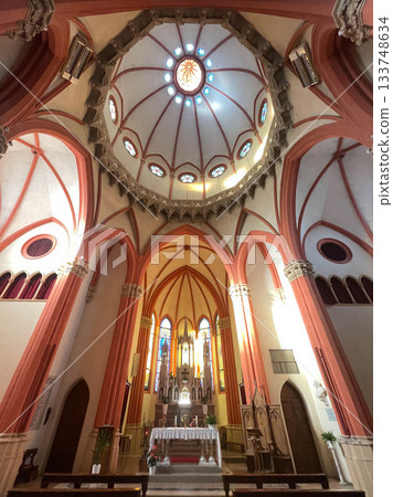 Neogothic Chiesa Parrocchiale di Santa Maria di Venezzano, Bologna. Italy 133748634