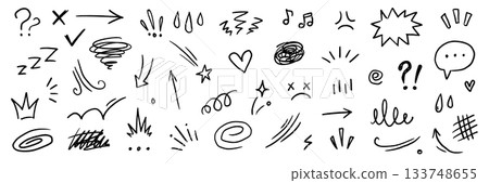 Line hand drawn cute movement element effect sketch shape. Hand drawn cute doodle line motion element arrow, emphasis, shock emotion, sparkle. Motion cartoon emoticon chalk icon. Vector Line hand drawn cute movement element effect sketch shape. Hand drawn cute doodle line motion element arrow, emphasis, shock emotion, sparkle. Motion cartoon emoticon chalk icon. Vector 133748655