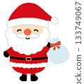 圖:一位面帶微笑的聖誕老人手提一袋禮物。 圖:一位面帶微笑的聖誕老人手提一袋禮物。 133749067