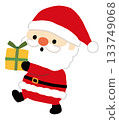 一幅可愛的聖誕老人手提禮物的插圖 一幅可愛的聖誕老人手提禮物的插圖 133749068