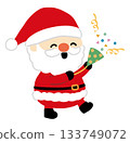 聖誕老人拉響彩炮的插圖 聖誕老人拉響彩炮的插圖 133749072