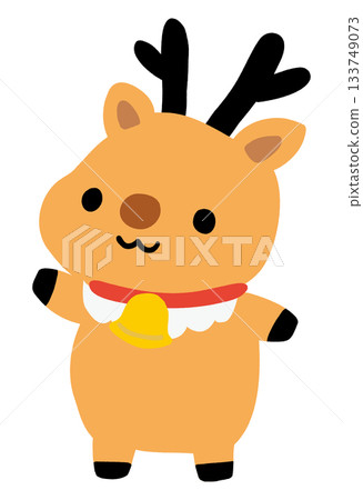 Cute Christmas reindeer illustration Cute Christmas reindeer illustration 133749073