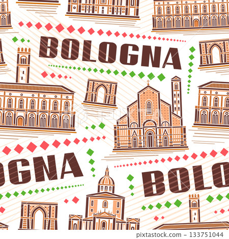 Vector Bologna Seamless Pattern Vector Bologna Seamless Pattern 133751044