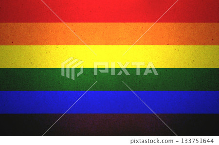 Rainbow flag on a paper 133751644