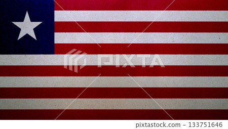 Flag of Liberia on a paper 133751646
