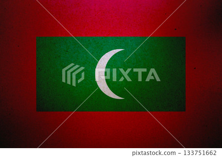 Flag of Maldives on a paper Flag of Maldives on a paper 133751662