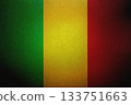 Flag of Mali on a paper 133751663