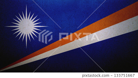 Flag of the Marshall Islands on a paper Flag of the Marshall Islands on a paper 133751667