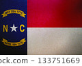 Flag of North Carolina on a paper 133751669