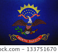 Flag of North Dakota on a paper 133751670