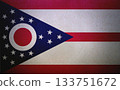 Flag of Ohio on a paper 133751672
