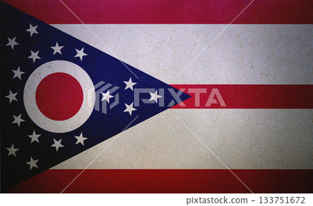 Flag of Ohio on a paper Flag of Ohio on a paper 133751672