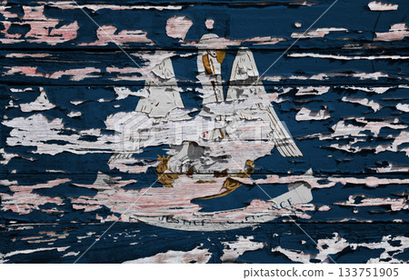 Flag of Louisiana on a wooden board 133751905