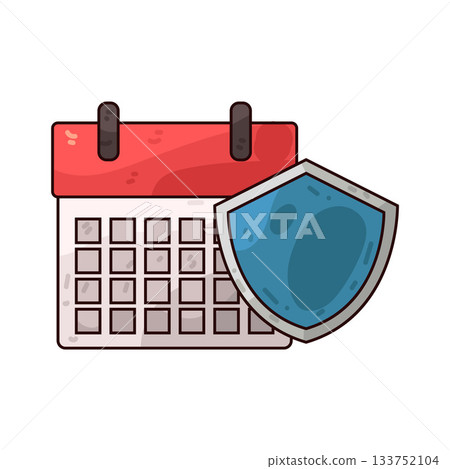 illustration of Insurance Calendar illustration of Insurance Calendar 133752104