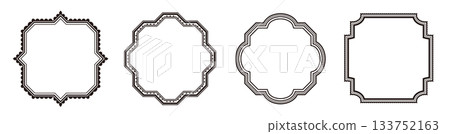 Vintage decorative border frames set. Elegant for wedding invitations, restaurant menus, live streaming. Vintage decorative border frames set. Elegant for wedding invitations, restaurant menus, live streaming. 133752163