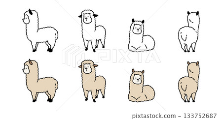 alpaca vector llamas cartoon character mascot icon logo doodle symbol illustration design isolated alpaca vector llamas cartoon character mascot icon logo doodle symbol illustration design isolated 133752687