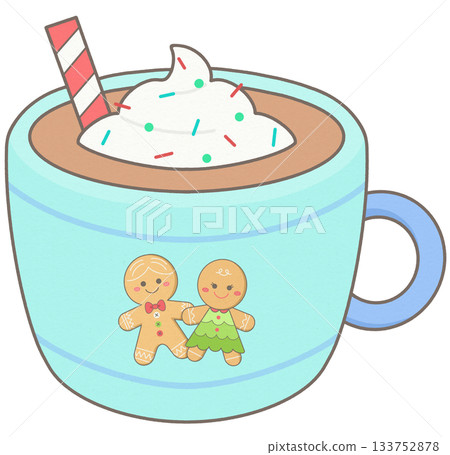 Winter Christmas warmth hot chocolate with whipped cream Winter Christmas warmth hot chocolate with whipped cream 133752878
