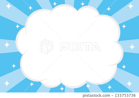 蓬鬆的邊框和密集的線條背景（藍色） 133753736