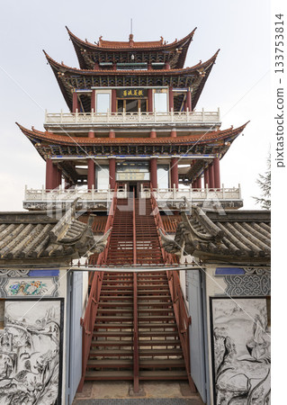 Tianjing Temple at Luoquan in Dali, China Tianjing Temple at Luoquan in Dali, China 133753814