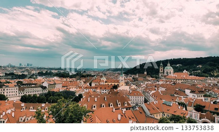 Prague, Czech Republic - July 21 2023: Prague View From Above 133753838