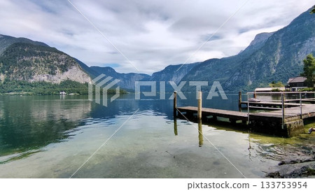 Hallstatt, Austria - July 27 2023: Beautiful Hallstatt Lake 133753954