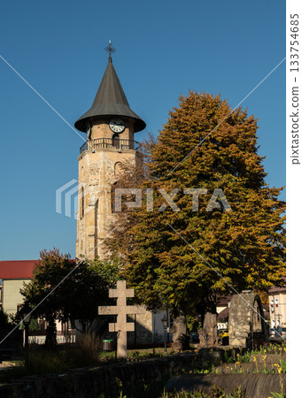 Medieval St. John the Baptist Clock Tower in Piatra Neamt Medieval St. John the Baptist Clock Tower in Piatra Neamt 133754685