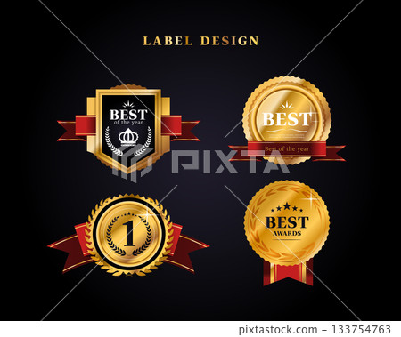 Premium Gold Label Template 133754763
