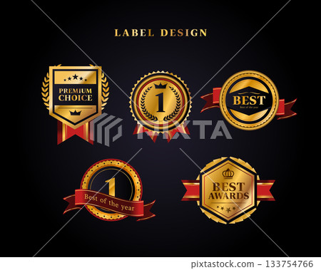 Premium Gold Label Template 133754766