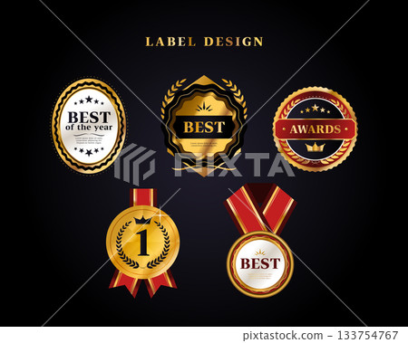 Premium Gold Label Template 133754767