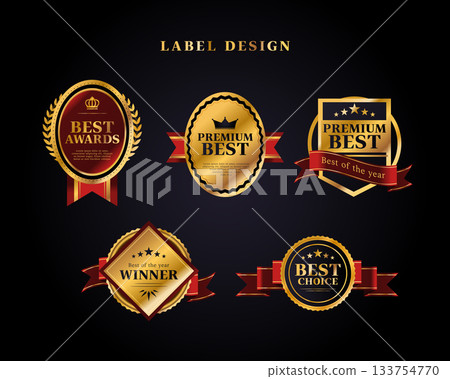 Premium Gold Label Template Premium Gold Label Template 133754770
