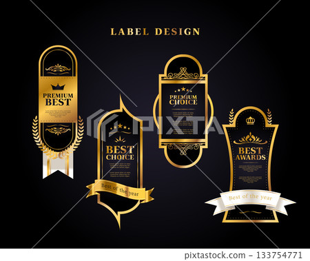 Premium Gold Label Template Premium Gold Label Template 133754771