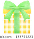 Yellow-green ribbon and yellow present Yellow-green ribbon and yellow present 133754823