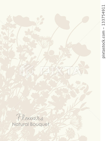 Natural and chic floral silhouette 133754911
