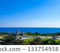 A clear horizon view from Okinawa Peace Memorial Park 133754938