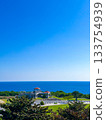 A clear horizon view from Okinawa Peace Memorial Park 133754939