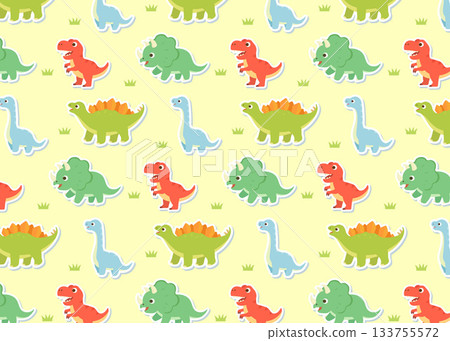 Dinosaur pattern background Dinosaur pattern background 133755572