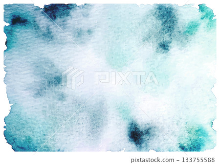 夢幻般的淺藍色綠松石模擬水彩紋理 夢幻般的淺藍色綠松石模擬水彩紋理 133755588