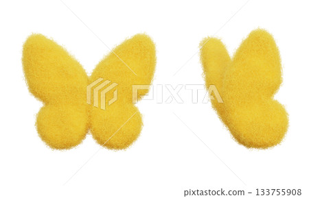 felt texture butterfly 3D graphic 133755908