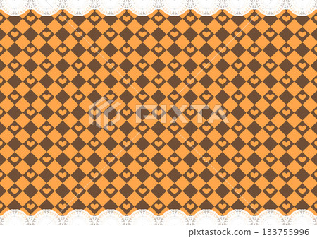 Top and bottom lace x heart diamond (orange) Top and bottom lace x heart diamond (orange) 133755996