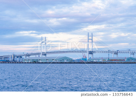 Cloudy Yokohama Bay Bridge 01 133756643