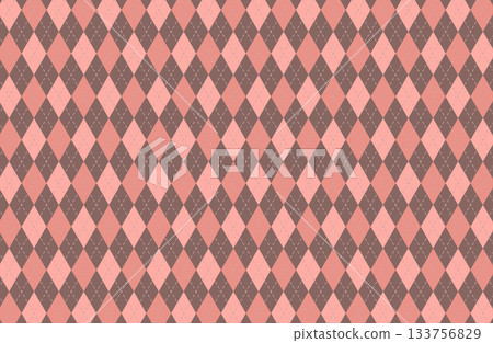 Pink and brown argyle pattern 133756829